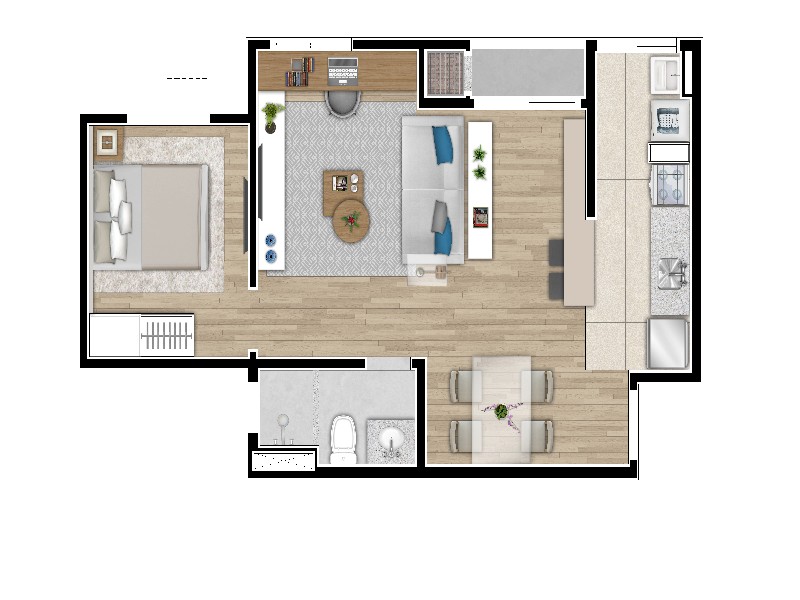 Apartamento à venda em Ecoville, Curitiba — Imobiliária Razão